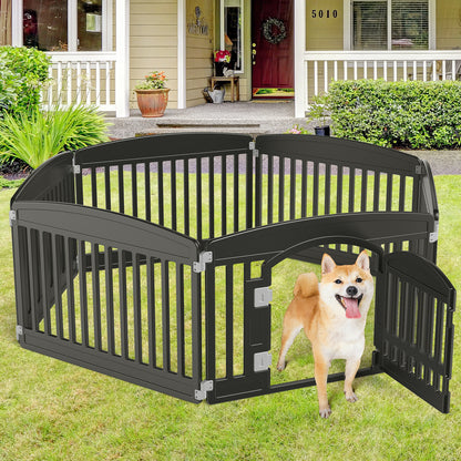Dog Playpen Safe  Secure IndoorOutdoor Pet Fence Folding  Portable Play Yard For Small To Medium Do 5