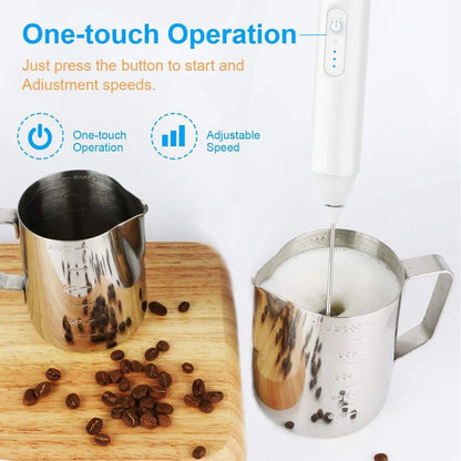 USB Rechargeable MINI Milk Frother Electric Foam Maker Coffee Whisk Mixer Egg Beater For Lattes Hot 5
