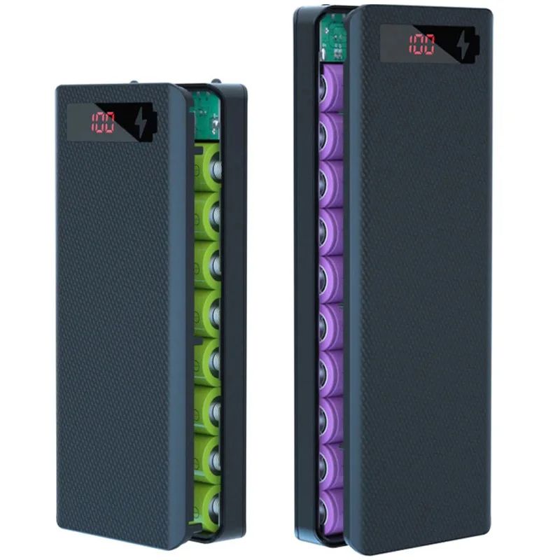 Portable Power Bank Battery Box Holder – Dual USB & Type-C Charging Shell for Mobile Phones