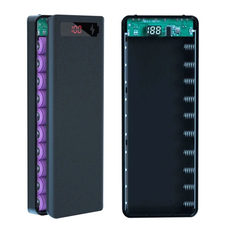 Portable Power Bank Battery Box Holder  Dual USB  TypeC Charging Shell For Mobile Phones 1