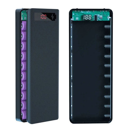 Portable Power Bank Battery Box Holder  Dual USB  TypeC Charging Shell For Mobile Phones 1