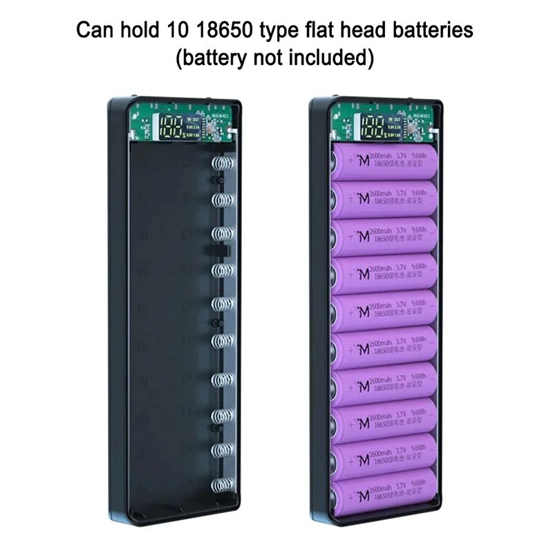 Portable Power Bank Battery Box Holder  Dual USB  TypeC Charging Shell For Mobile Phones 2