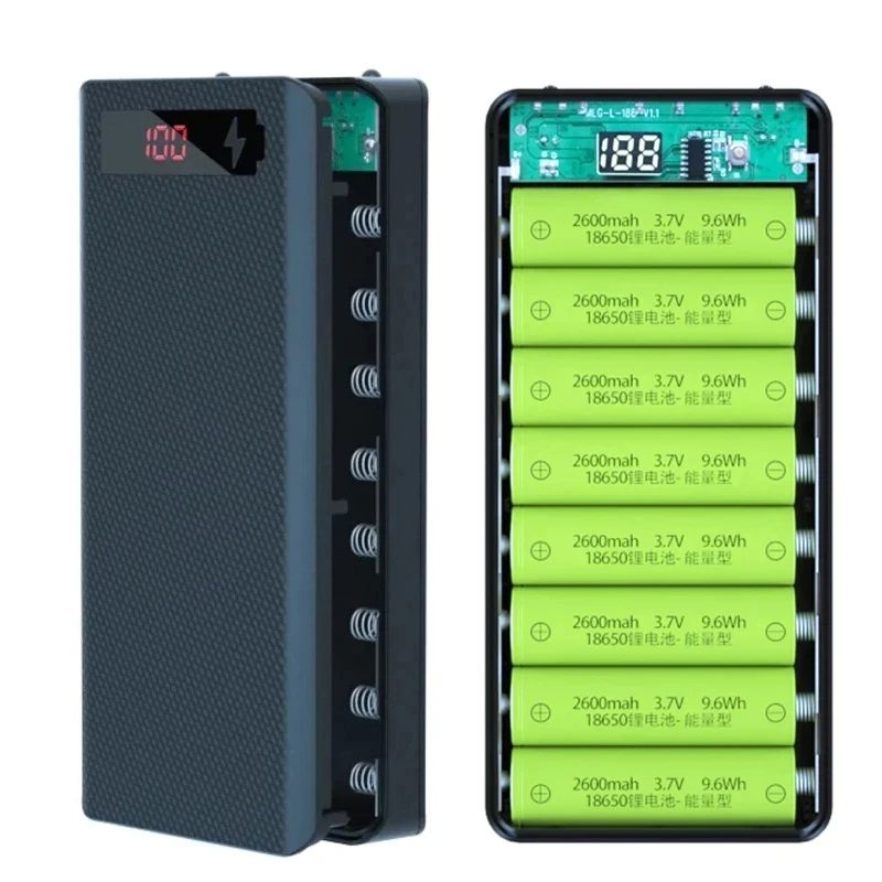 Portable Power Bank Battery Box Holder  Dual USB  TypeC Charging Shell For Mobile Phones 3
