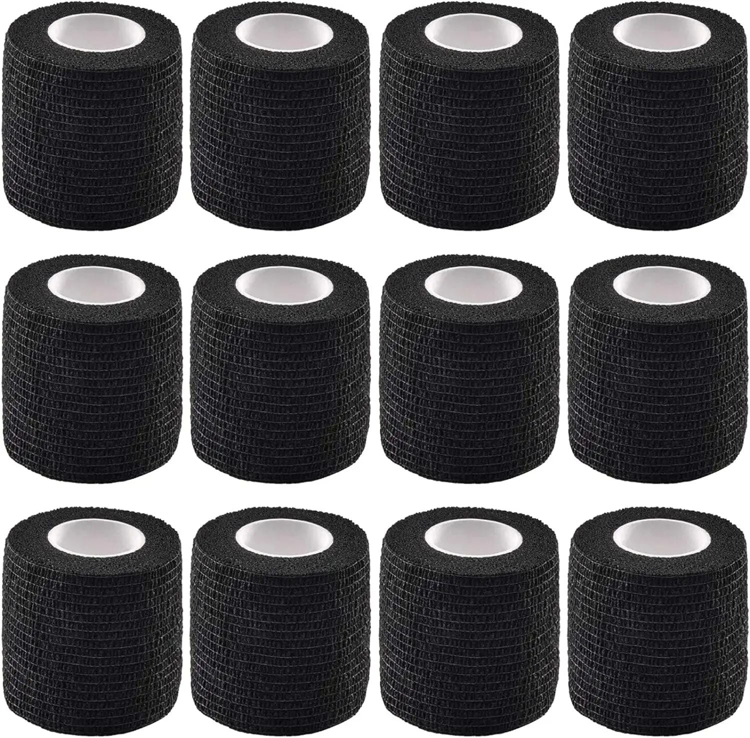 Wholesale Black Tape Tattoo Handle Bandage AntiSlip Waterproof Disposable SelfAdhesive Elastic Band 7