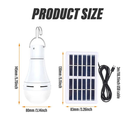 LED Solar Lamp Bulb Outdoor Waterproof Portable Light With Remote Hanging Solar Garden Light For Ca 4