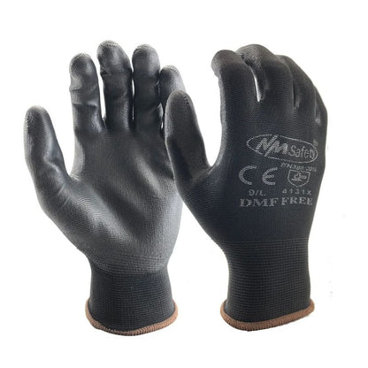 Professional PU Coated Safety Gloves Nylon Garden  Construction Gloves For Men Women 1