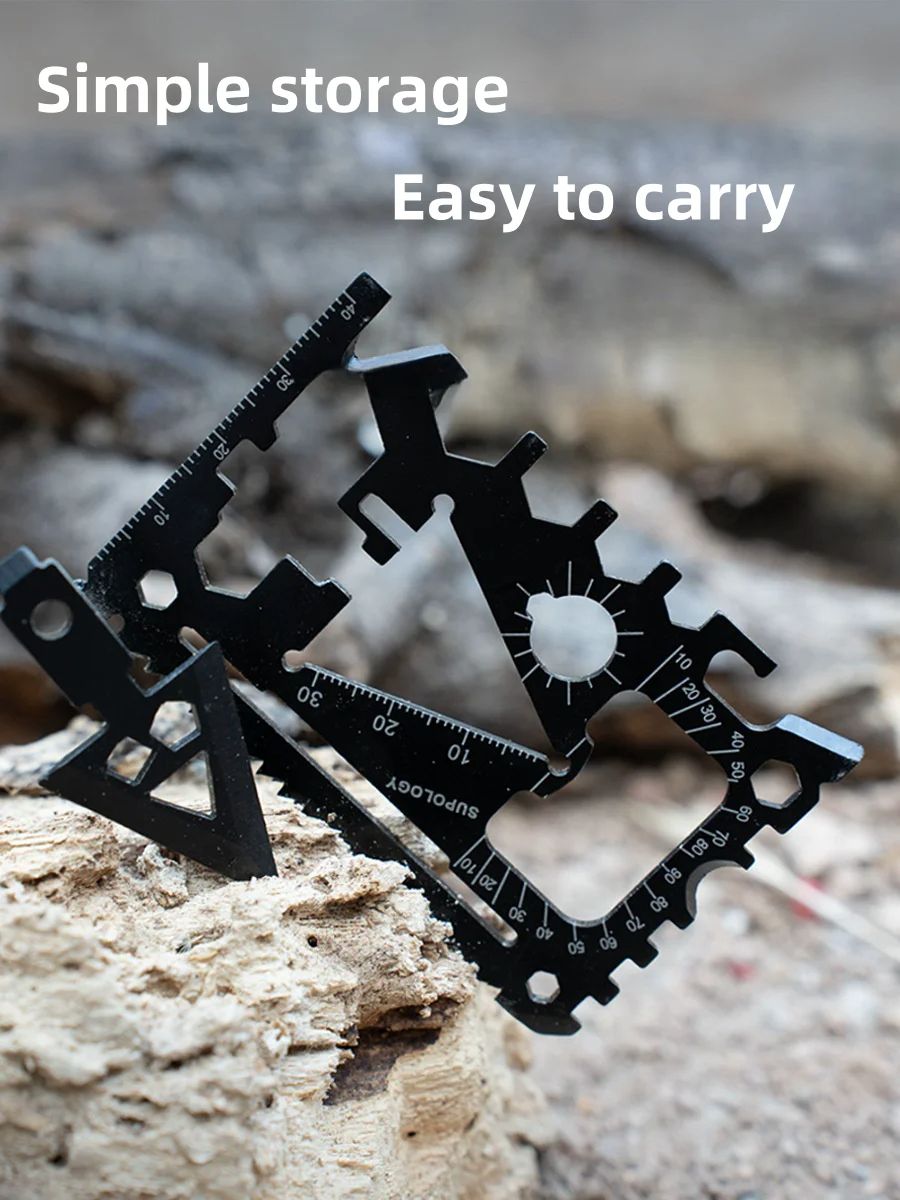 Outdoor Portable Card Knife, Wildlife Survival Equipment, Multi Purpose Lifesaving Tool, Compact & Portable