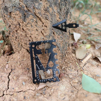Outdoor Portable Card Knife Wildlife Survival Equipment Multi Purpose Lifesaving Tool Compact  Port 1