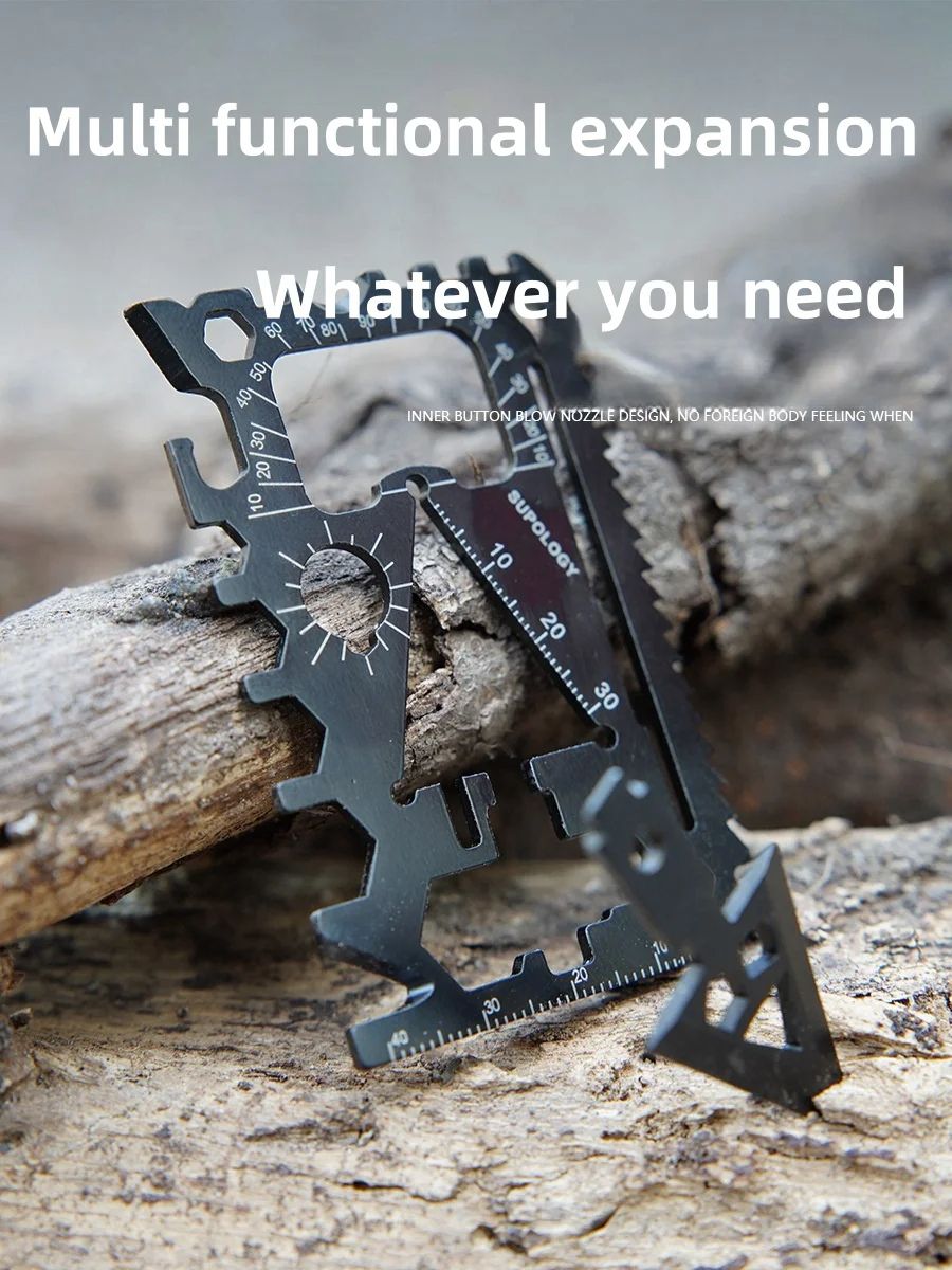 Outdoor Portable Card Knife Wildlife Survival Equipment Multi Purpose Lifesaving Tool Compact  Port 2