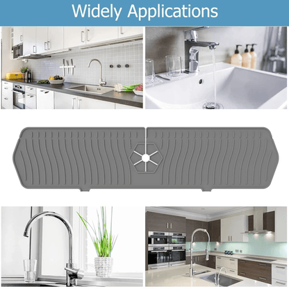 Silicone Sink Splash Guard  Faucet Mat  XL Drying Pad And Countertop Protector 3