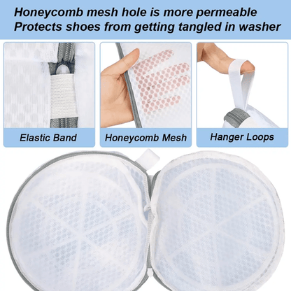 Sneaker Wash Bag  Mesh Shoe Laundry Protector For Machine Washing 2