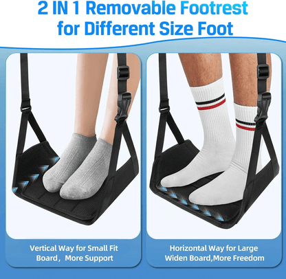 Airplane Foot Hammock With Memory Foam  Adjustable InFlight Foot Rest For Travel Comfort 1