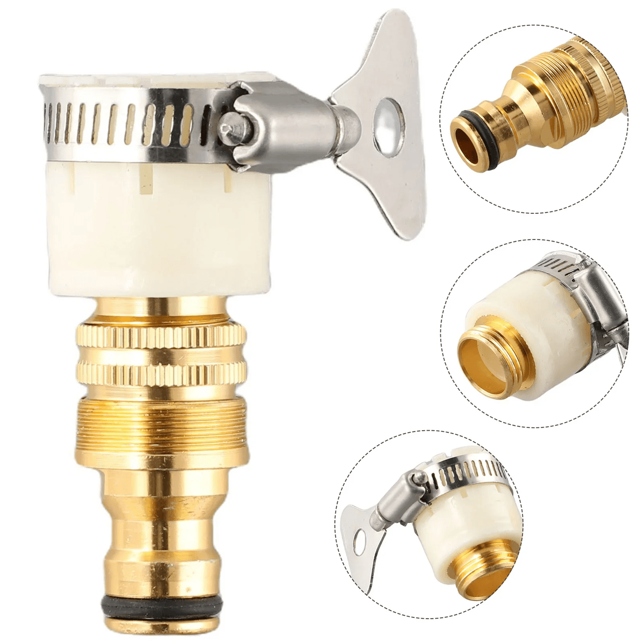 Universal Hose Tap Adapter – 15–23mm Faucet Connector for Garden Watering Systems
