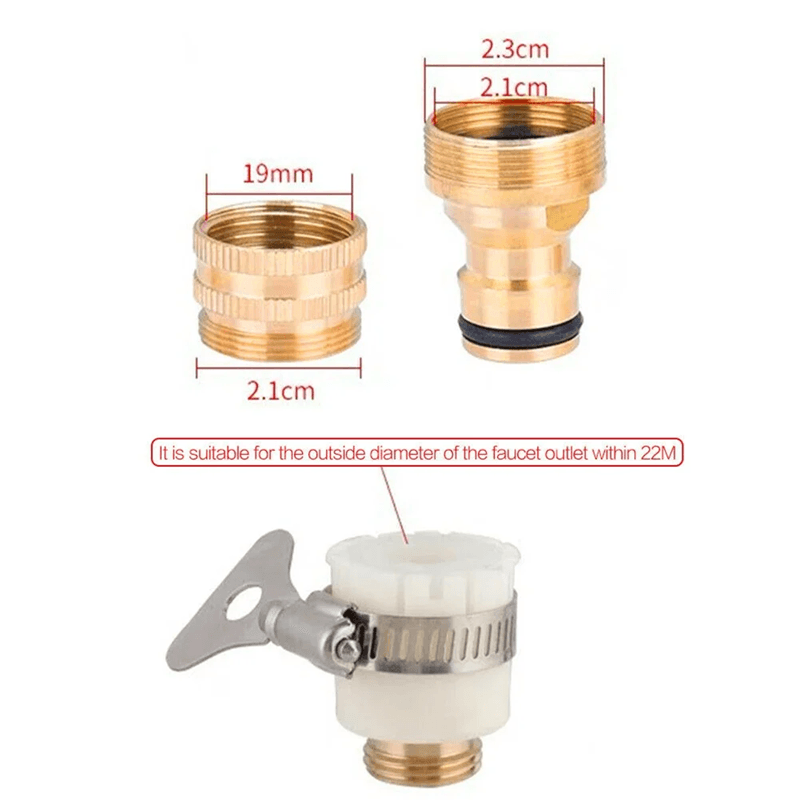 Universal Hose Tap Adapter  1523mm Faucet Connector For Garden Watering Systems 2
