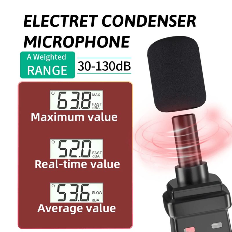 MASTFUYI FY8862 Decibel Meter  Portable AWeighted Sound Level Meter For Accurate Noise Monitoring 5