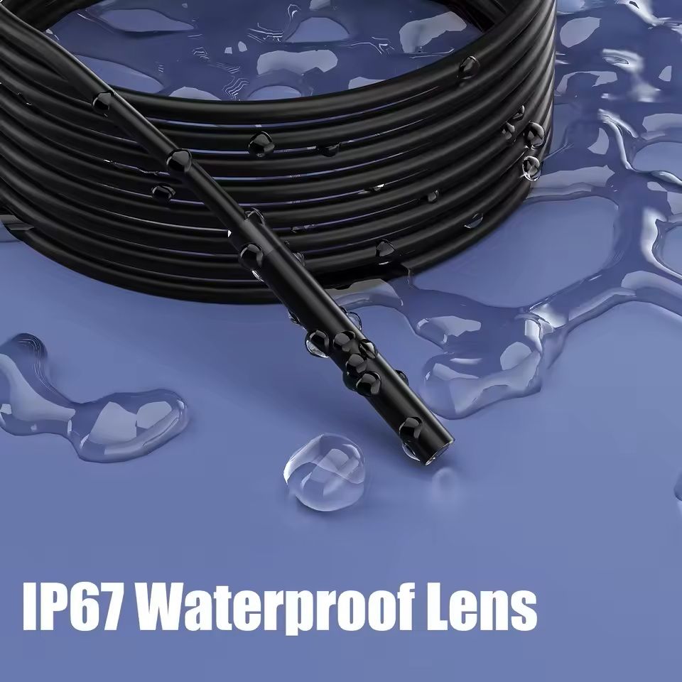 HD Waterproof Industrial Endoscope Camera For IOS With Flexible Cable 1m10m 1