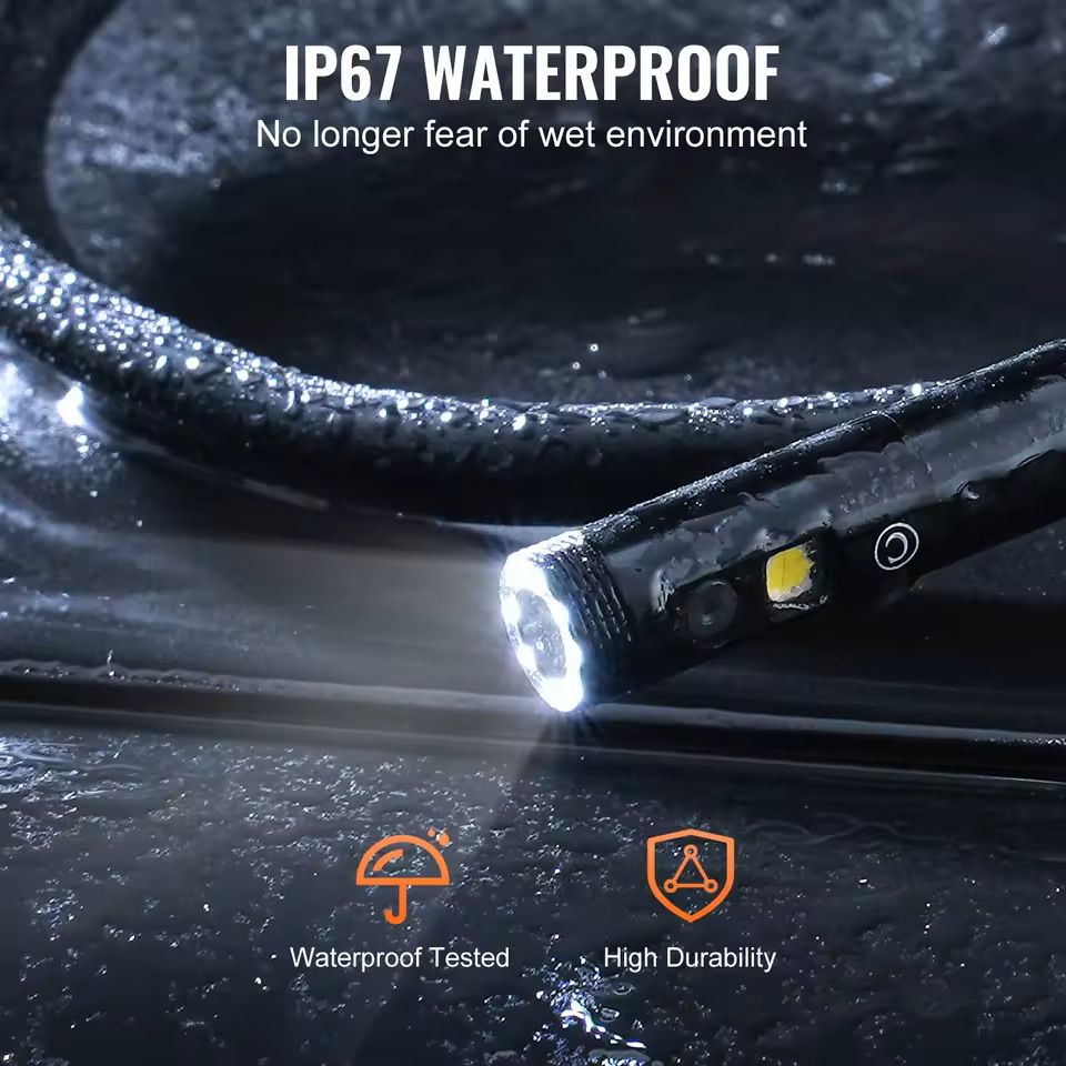Triple Lens HD Endoscope Inspection Camera With 43 Inch Screen And Waterproof Probe 3