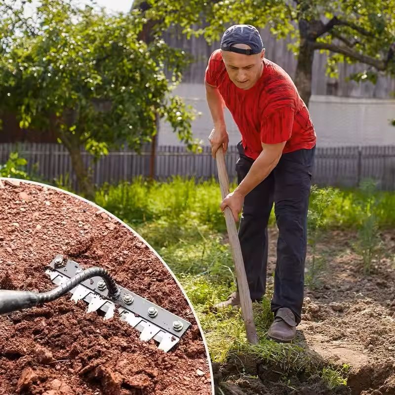 Heavy Duty Carbon Steel Garden Rake With 5 To 8 Teeth For Weeding And Soil Cultivation 5