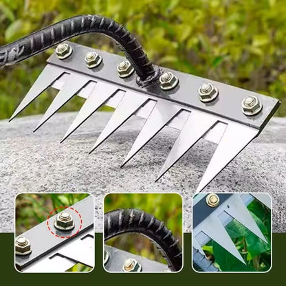 Heavy Duty Carbon Steel Garden Rake With 5 To 8 Teeth For Weeding And Soil Cultivation 9