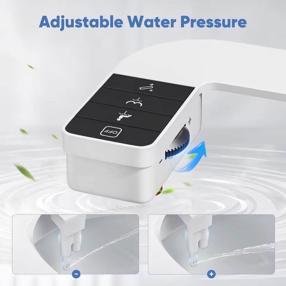 Ultra Thin Non Electric Bidet Toilet Seat Attachment With Side Control And Dual Nozzles 2