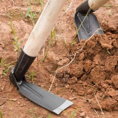 Forged Steel Garden Hoe for Digging and Weeding in Soil and Flower Beds