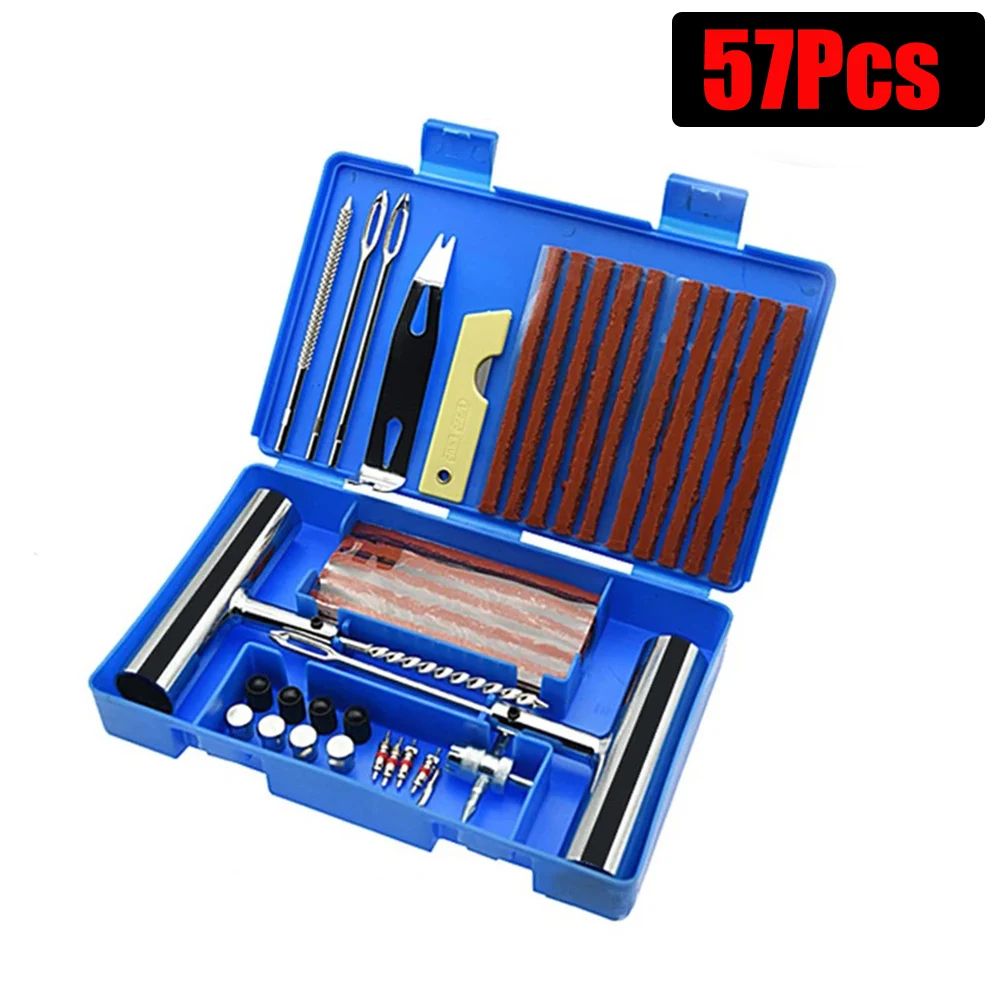 Heavy Duty Tubeless Tire Repair Kit Puncture Repair Tools For Auto Van Motorcycle  Bike 7
