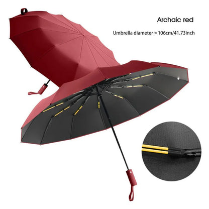 Reinforced Umbrella Men Business Strong  Durable Wind Resistant Anti UV Sunscreen For Women 5