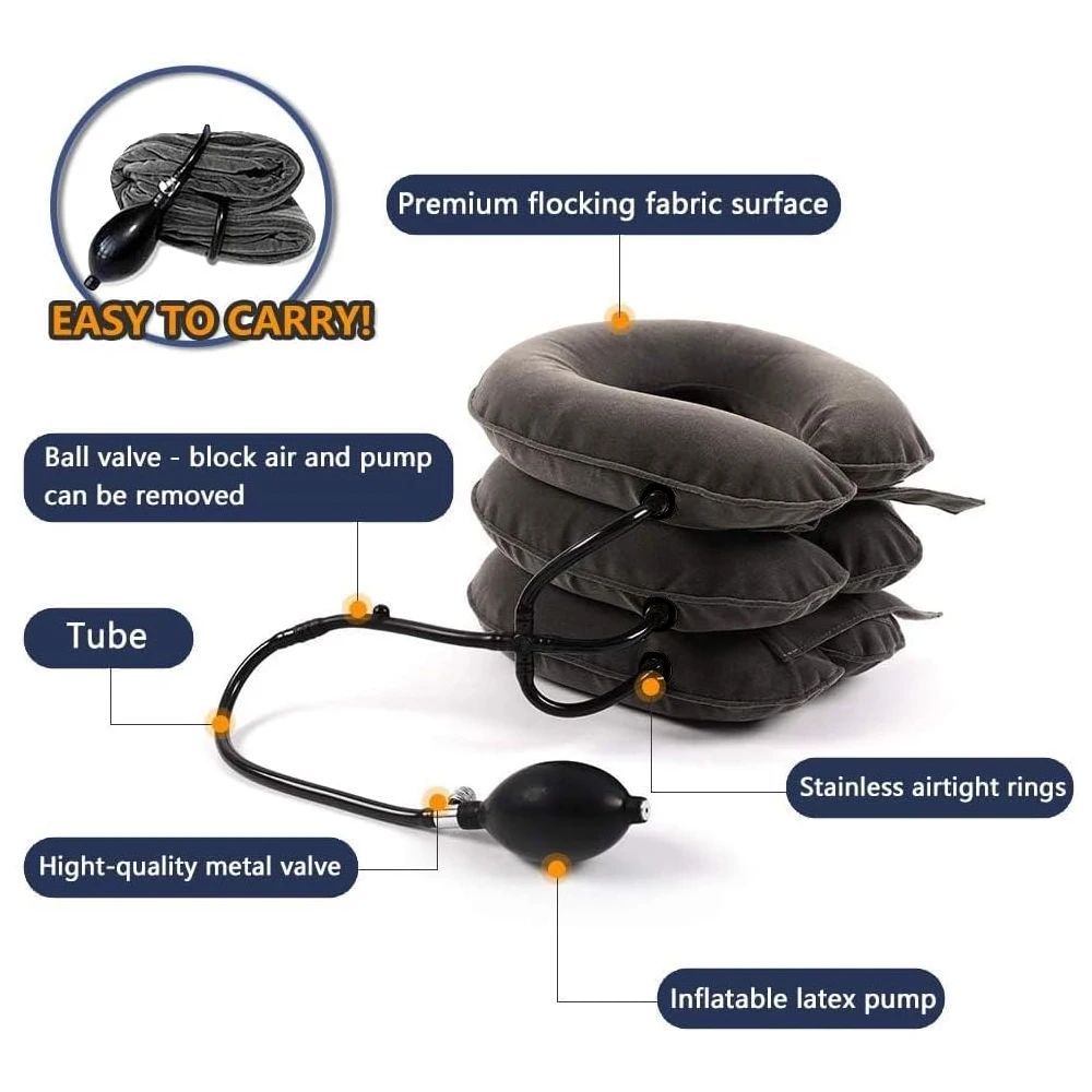 Inflatable Cervical Neck Traction Device For Chronic Neck  Shoulder Pain Relief Adjustable Neck Str 4