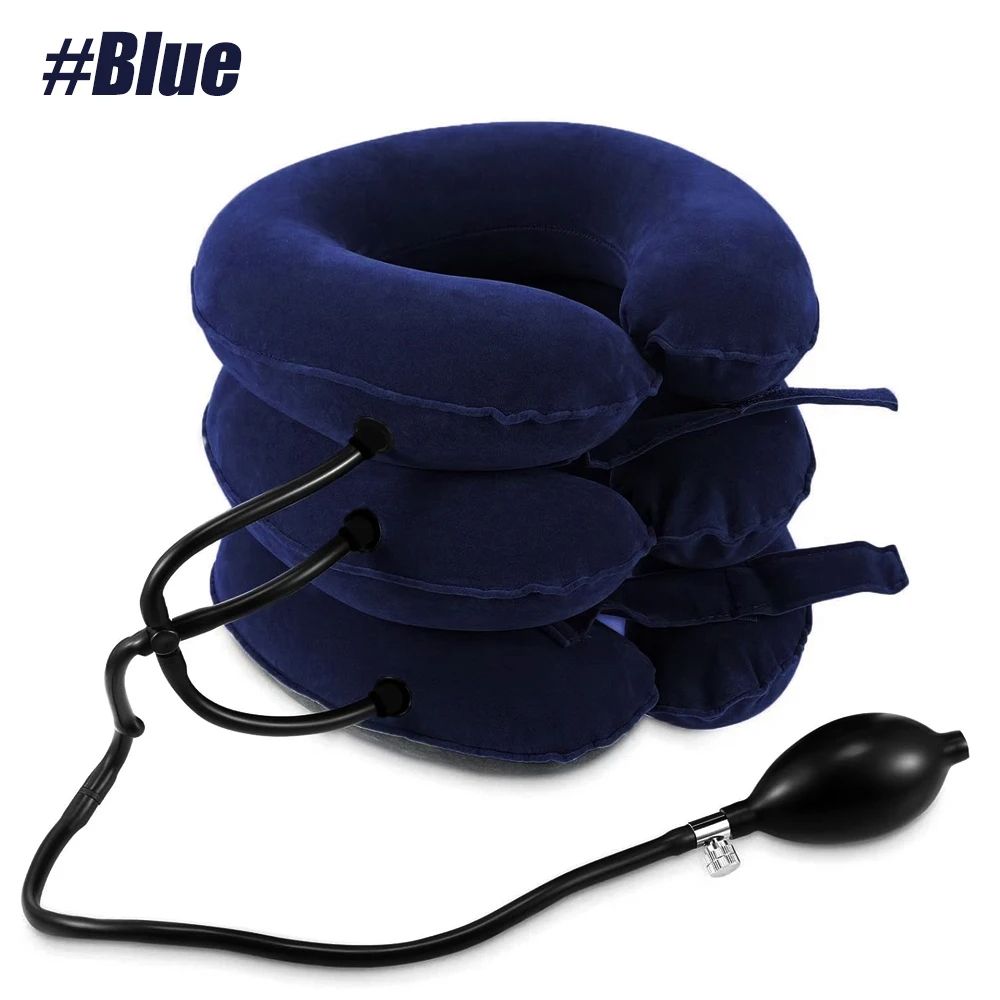 Inflatable Cervical Neck Traction Device For Chronic Neck  Shoulder Pain Relief Adjustable Neck Str 6