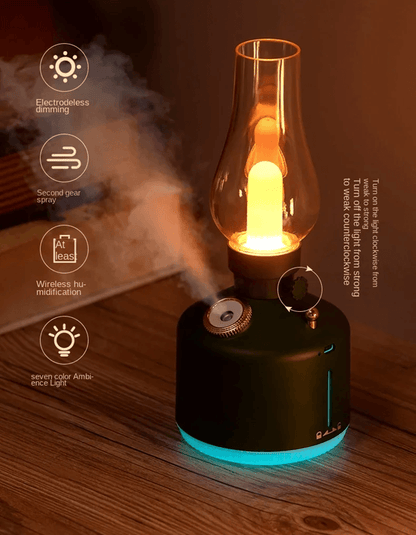 RetroGlow Aroma Diffuser Lamp  USB Cool Mist Humidifier With 7Color LED Lights 2