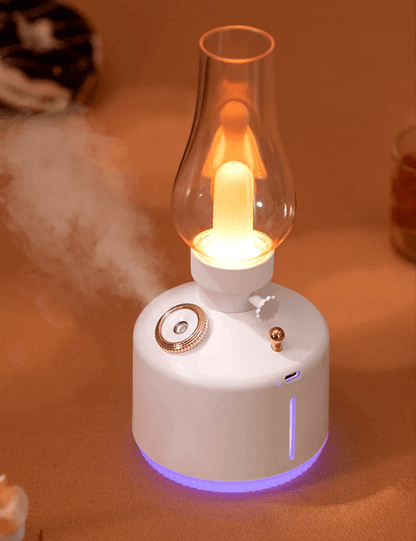 RetroGlow Aroma Diffuser Lamp – USB Cool Mist Humidifier with 7-Color LED Lights