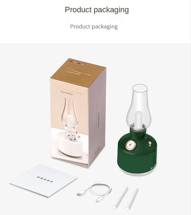 RetroGlow Aroma Diffuser Lamp  USB Cool Mist Humidifier With 7Color LED Lights 8