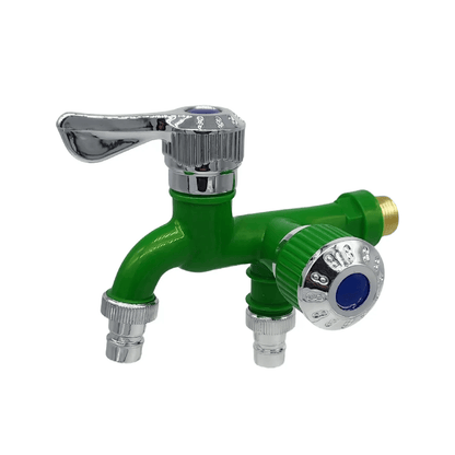 AquaSplit Dual Outlet Faucet  Quick Connect Laundry  Mop Pool Tap 3