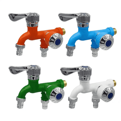 AquaSplit Dual Outlet Faucet – Quick Connect Laundry & Mop Pool Tap