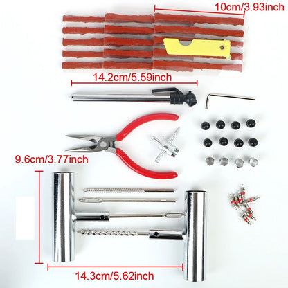 Tubeless Tire Repair Kit Puncture Plug Set Car Bike Motorcycle Tyre Change Tools Auto Studding Acce 5