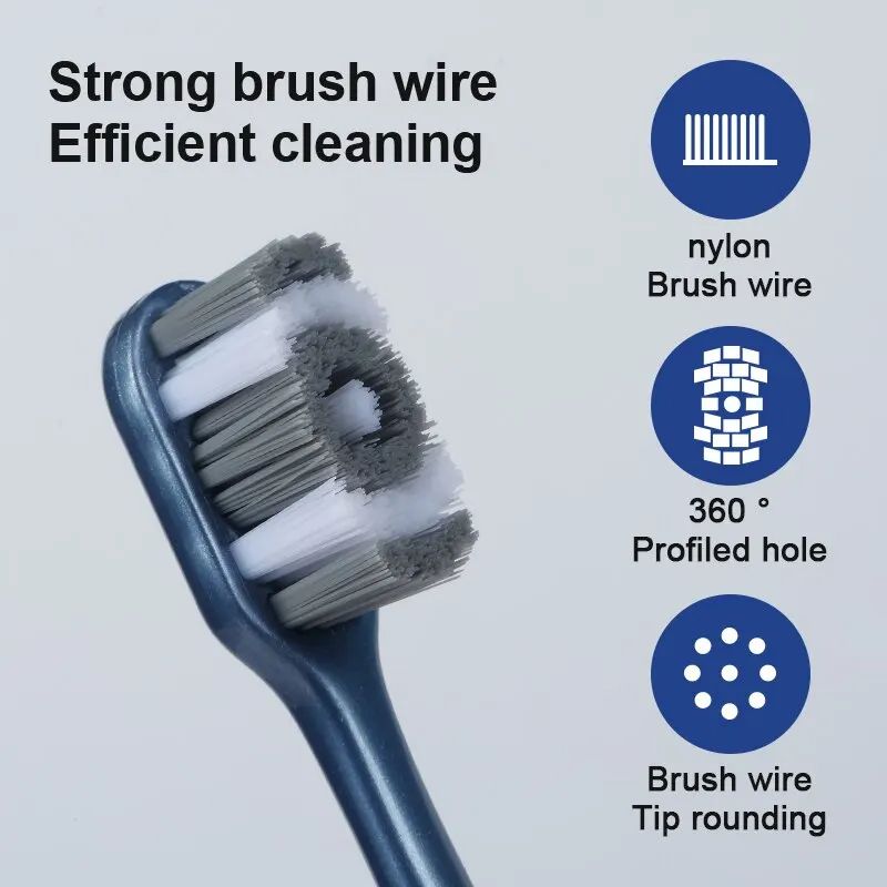6Pack 360 Whole Mouth Clean Toothbrush For Adults MediumHard Bristles For Excellent Cleaning Effect 4