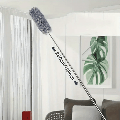 SkySweep Extendable Feather Duster – 2.8M Long Electrostatic Ceiling & Wall Cleaner