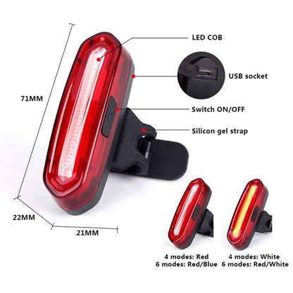1 Waterproof Bicycle Tail Lamp High Bright LED Bike Rear Light For Night Cycling Safety MTB  Road W 3