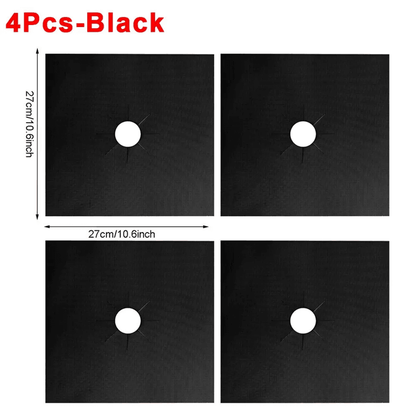 CleanGuard Reusable Stove Protector Set  4Piece NonStick Gas Burner Covers For Easy Kitchen Cleanin 3