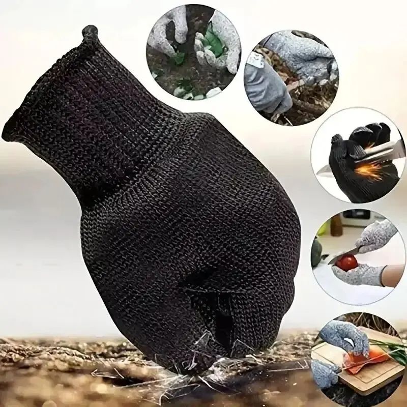 1 Pair Stainless Steel Wire CutResistant AntiCutting Safety Gloves  Durable Protective Work Gloves  1