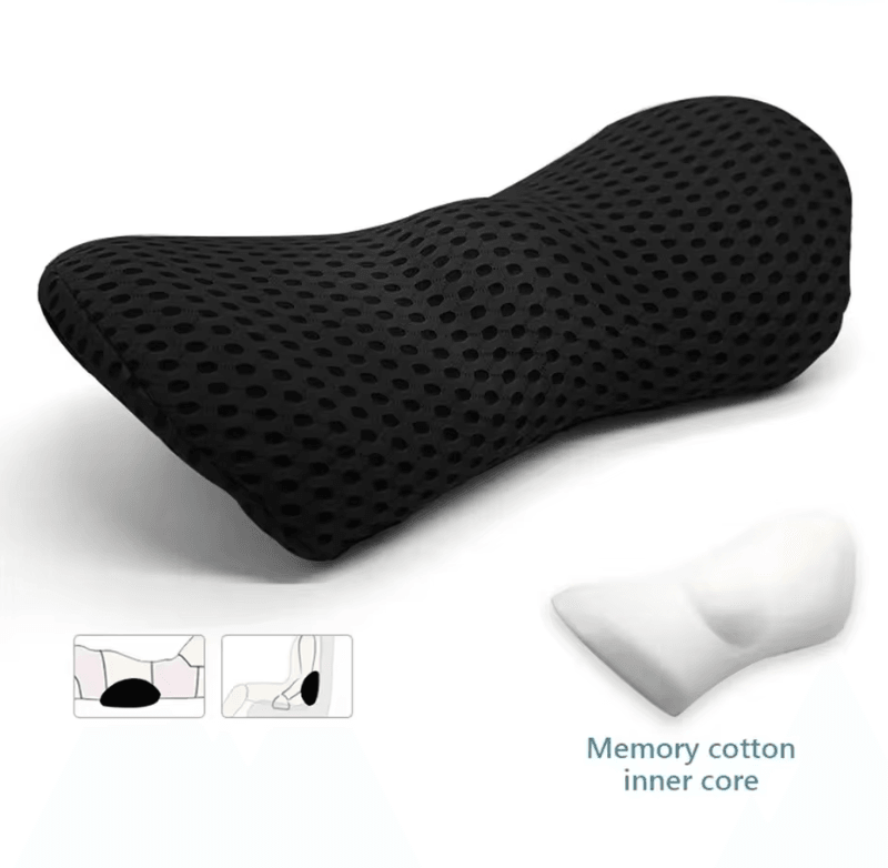 ComfortCore Memory Foam Lumbar Pillow  Breathable Car Seat  Bed Cushion For Back Support 0