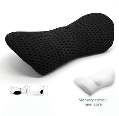 ComfortCore Memory Foam Lumbar Pillow  Breathable Car Seat  Bed Cushion For Back Support 0