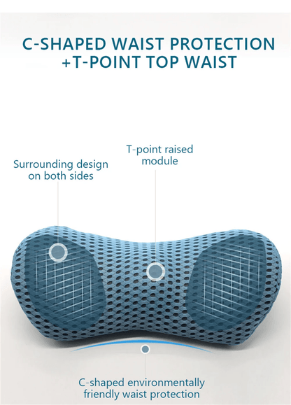 ComfortCore Memory Foam Lumbar Pillow  Breathable Car Seat  Bed Cushion For Back Support 3
