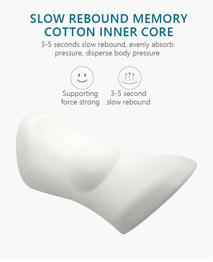 ComfortCore Memory Foam Lumbar Pillow  Breathable Car Seat  Bed Cushion For Back Support 4