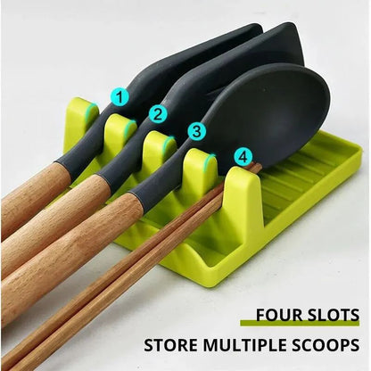 Kitchen Spoon Rest  Lid Holder Rack Spatula Rack Pot Lid Shelf For Soup Spoon Shovel Chopsticks Dur 2