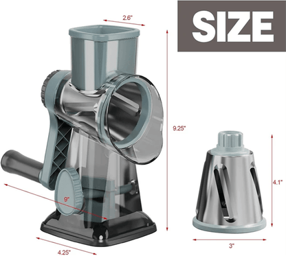 GrateMate 3in1 Rotary Cheese Grater  Manual Vegetable Slicer  Nut Grinder 4