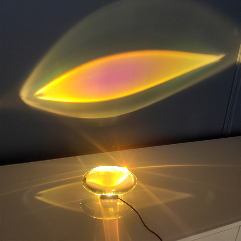 Eye Of The Sky Crystal Table Lamp Italian Designer LED Night Projector For Modern Home  Bedroom Lig 2