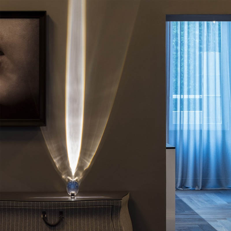 Eye Of The Sky Crystal Table Lamp Italian Designer LED Night Projector For Modern Home  Bedroom Lig 3