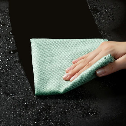 Microfiber Glass Cleaning Cloth Rag Lint Free Reusable Fish Scale Polishing Towels For Windows Car  5