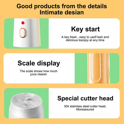 Portable Electric Blender USB Rechargeable Juicer Cup High Speed Cordless Smoothie Milkshake Maker  1